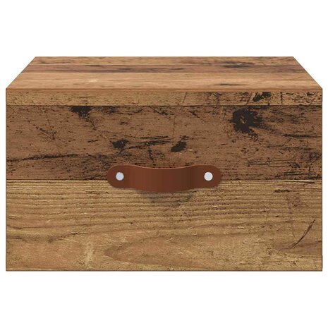 Wandkastje Oud Hout 35 x 35 x 20 cm Bewerkt hout 6