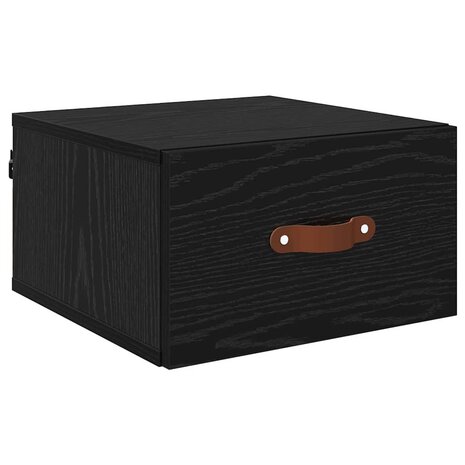 Wandkastje Zwart Eiken 35 x 35 x 20 cm Bewerkt hout 2