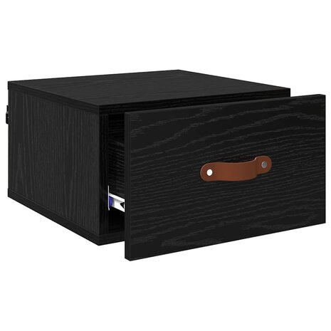 Wandkastje Zwart Eiken 35 x 35 x 20 cm Bewerkt hout 5