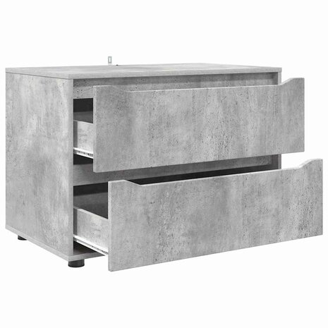 Opbergkast Beton Grijs 80 x 48 x 57 cm Bewerkt hout 7