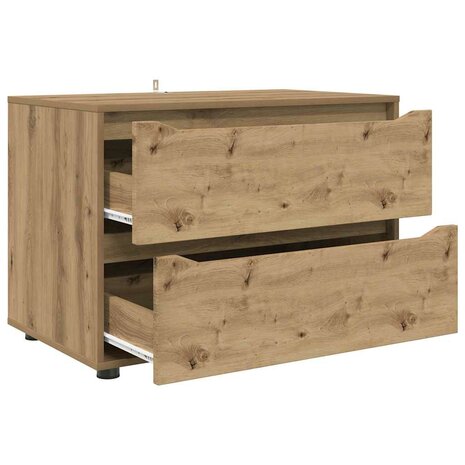 Opbergkast Artisan Eiken 80 x 48 x 57 cm Bewerkt hout 7
