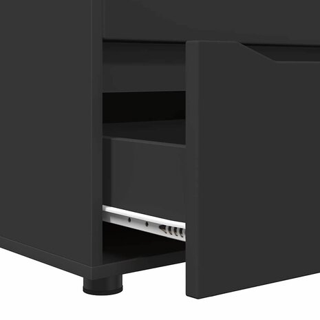 Opbergkast Zwart 60 x 48 x 57 cm Bewerkt hout 9