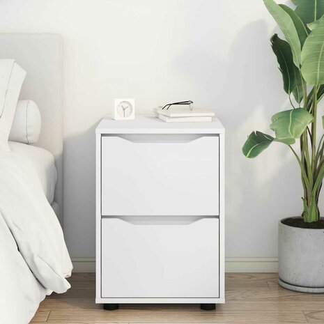 Opbergkast Wit 40 x 48 x 57 cm Bewerkt hout 4