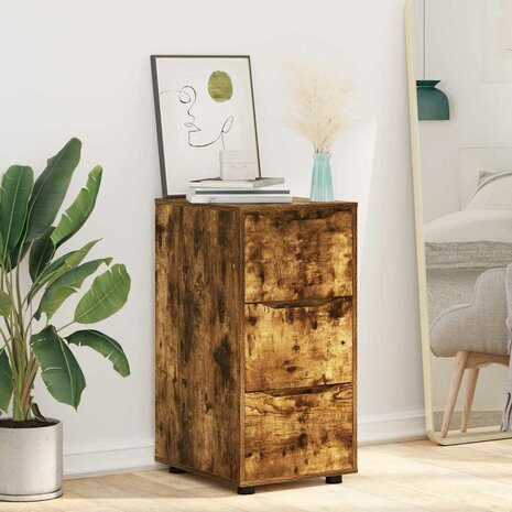 Opbergkast Gerookt eiken 40 x 48 x 81 cm Bewerkt hout 5