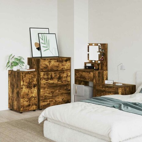 Opbergkast Gerookt eiken 40 x 48 x 81 cm Bewerkt hout 6