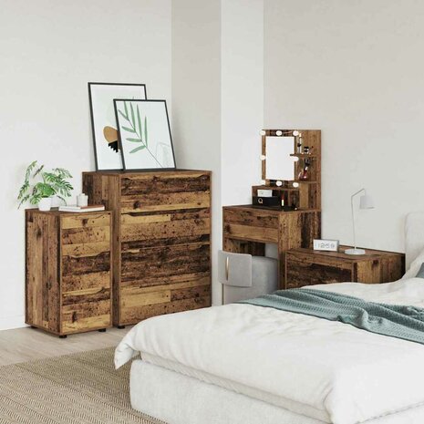 Opbergkast Oud Hout 40 x 48 x 81 cm Bewerkt hout 6