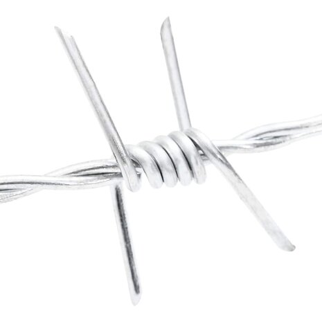 Prikkeldraad Zilver 50 m Warmgedipte Gegalvaniseerde Staal 6