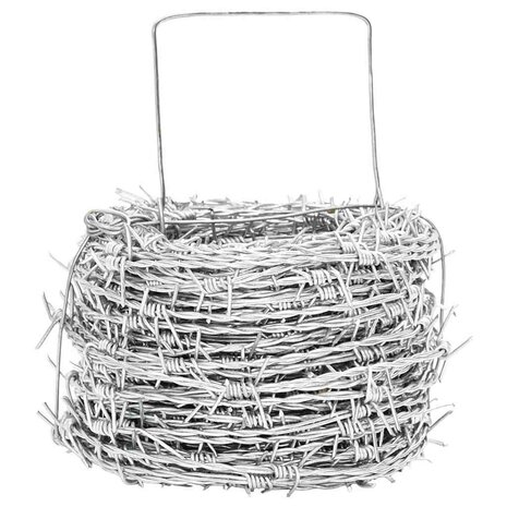 Prikkeldraad Zilver 100 m Warmgedipte Gegalvaniseerde Staal 2