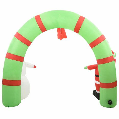 Kerstboog kerstman en sneeuwpop opblaasbaar LED 223 cm 6