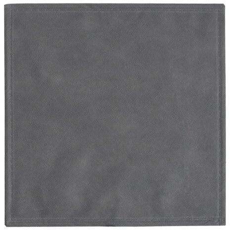 Opbergboxen 10 st inklapbaar 32x32x32 cm ongeweven stof grijs 7