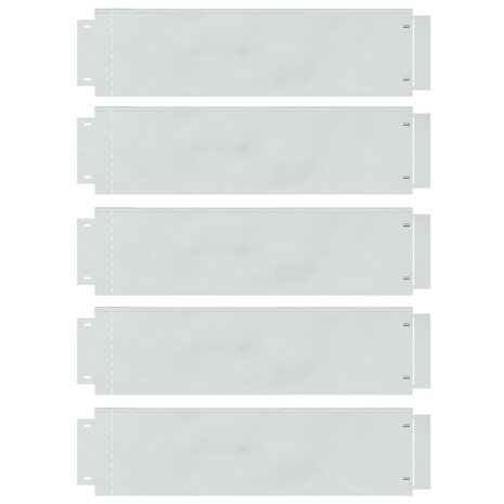 Gazonranden 5 pcs Zilver 100 x 25 x 0.07 cm 2