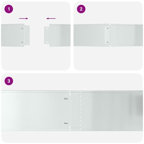 Gazonranden 5 pcs Zilver 100 x 25 x 0.07 cm 9