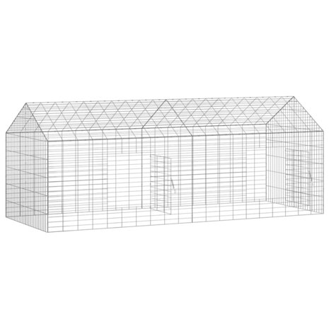 Konijnenkooi Zilver 400 x 78 x 78 cm Gegalvaniseerd staal 6