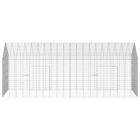 Konijnenkooi Zilver 400 x 78 x 78 cm Gegalvaniseerd staal 7