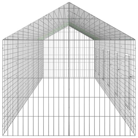 Konijnenkooi Zilver 400 x 78 x 78 cm Gegalvaniseerd staal 8