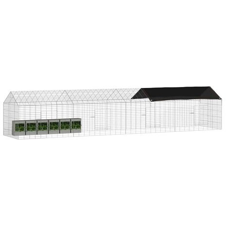 Konijnenkooi Zilver 400 x 78 x 78 cm Gegalvaniseerd staal 3