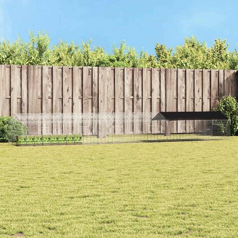 Konijnenkooi Zilver 400 x 78 x 78 cm Gegalvaniseerd staal 1