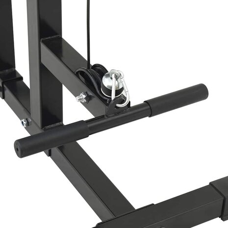 Lat pulldown machine Zwart 110 x 70 x 187 cm Poedergecoat staal 5