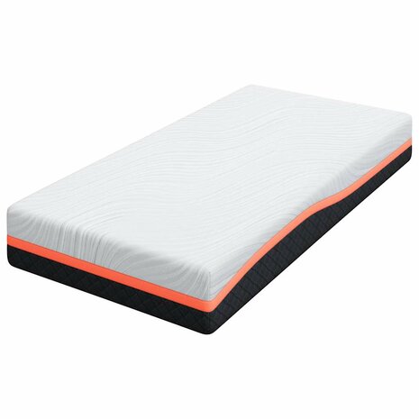 Matras Wit en Grijs 90 x 190 cm Traagschuim 4