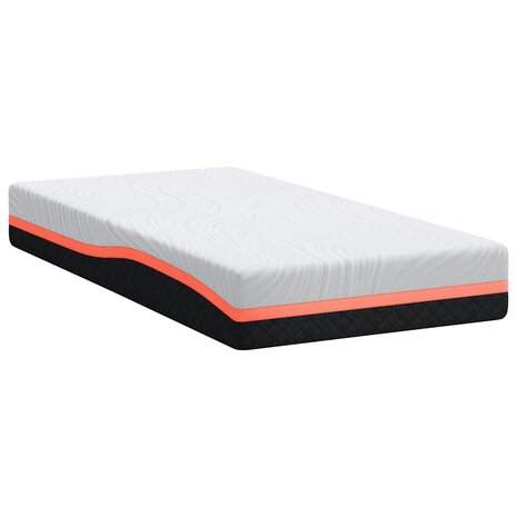 Matras Wit en Grijs 90 x 200 cm Traagschuim 5
