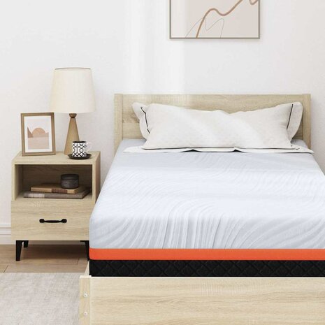 Matras Wit en Grijs 90 x 200 cm Traagschuim 7