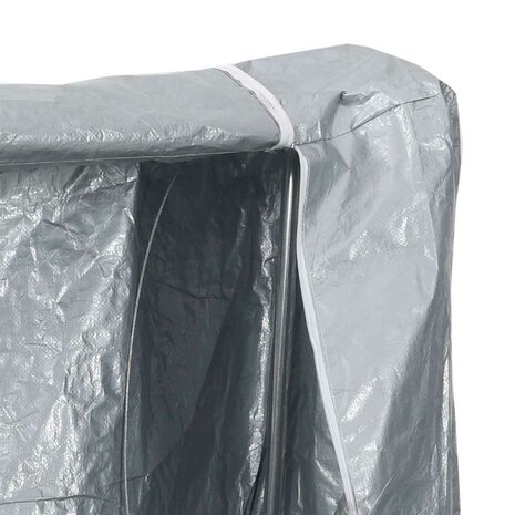 Haardhoutrek met regenhoes 300x25x150 cm gegalvaniseerd staal 9