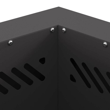 Rookloze Vuurschaal Zwart 38 x 38 x 51 cm Staal 8