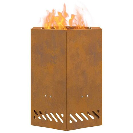 Rookloze Vuurschaal Bruin 38 x 38 x 51 cm Staal 3