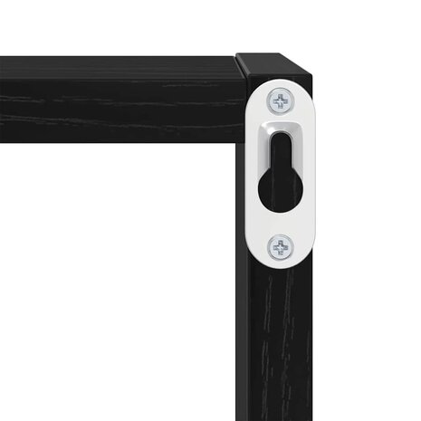 Wandplank met plank Wandgemonteerd Zwart Eiken Bewerkt hout 9