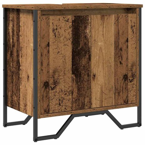 Badkamerkast Oud Hout 60 x 35 x 60 cm Bewerkt hout 2