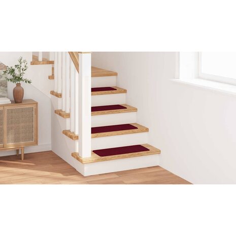 Antislip Trapmatten 15 pcs Bordeauxrood 60 x 25 cm PP 4