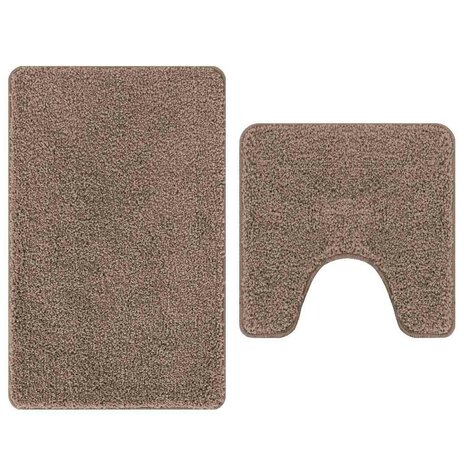 Antislip Badmat Set 2 pcs Bruin PP 2