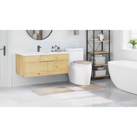 Antislip Badmat Set 3 pcs Cr&egrave;me PP 4