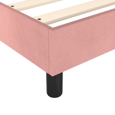 Boxspring bed fluweel roze 140x200 cm 7