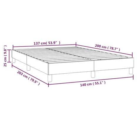 Boxspring bed fluweel roze 140x200 cm 9