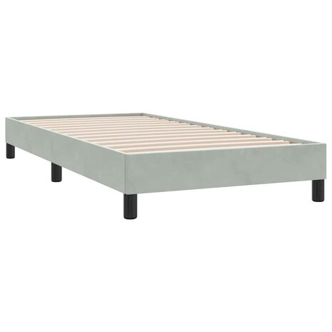 Boxspringbed zonder matras 80x210 cm fluweel lichtgrijs 3