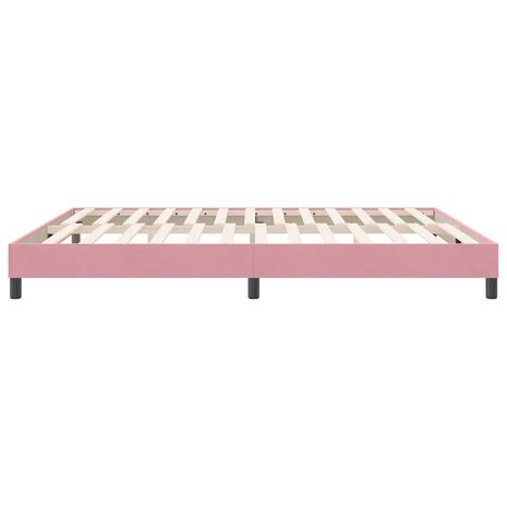 Boxspringbed zonder matras 180x220 cm fluweel roze 6