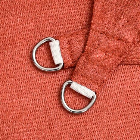 Zonnezeil 160 g/m&sup2; driehoekig 3x4x4 m HDPE terracottakleurig 5