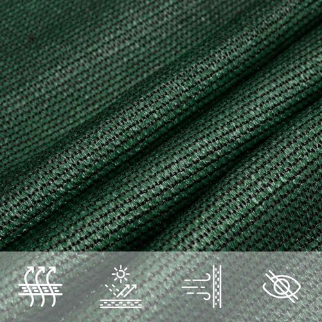 Zonnezeil driehoekig 160 g/m&sup2; 6x6x6 m HDPE donkergroen 5