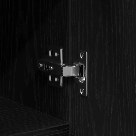 Dressoir met lade Zwart Eiken 30 x 30 x 70 cm Bewerkt hout 9