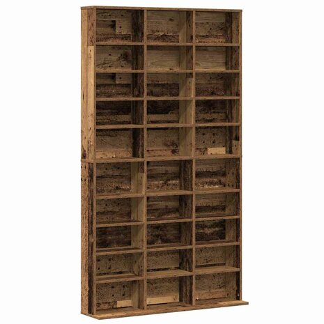Cd-kast met plank Oud hout 101 x 23 x 177.5 cm Bewerkt hout 2