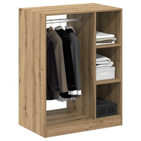 Kledingkast met plank artisanaal eikenkleurig 77 x 48 x 102 cm 3
