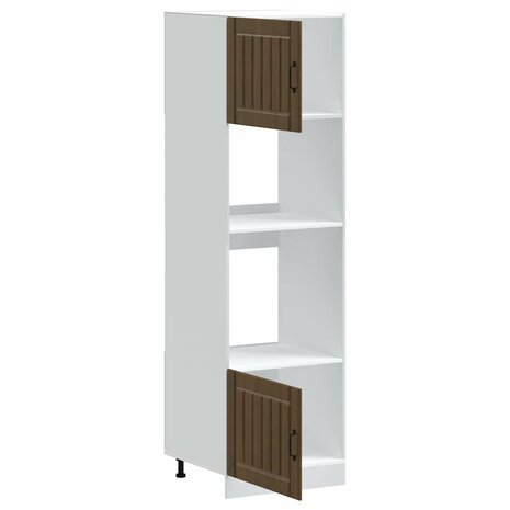 Ovenkasten 2 st Lucca bewerkt hout bruin eikenkleur 5