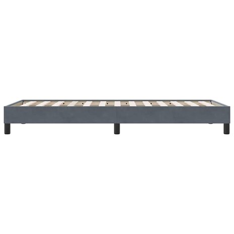 Boxspring zonder matras fluweel donkergrijs 80x210 cm 6