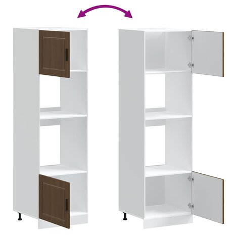 Ovenkasten 2 st Porto bewerkt hout bruin eikenkleur 8