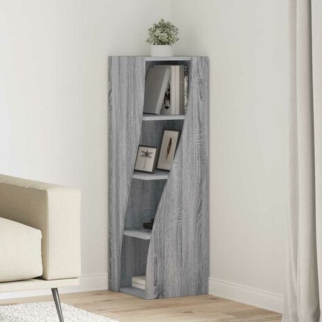 Hoekkast Wit 32x32x102cm Bewerkt hout 1