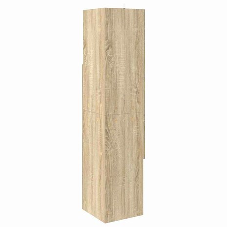 Hoekkast Wit 32x32x140cm Bewerkt hout 9