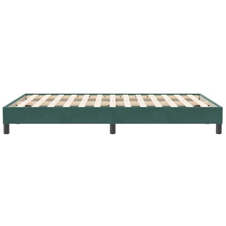 Boxspring zonder matras fluweel donkergroen 120x210 cm 6