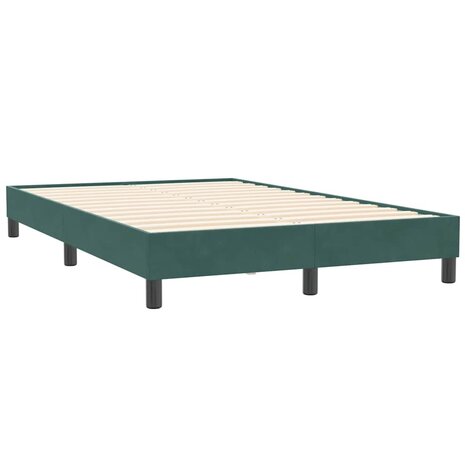 Boxspring zonder matras fluweel donkergroen 120x210 cm 7