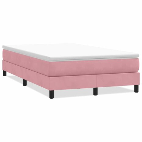 Boxspring zonder matras fluweel roze 120x210 cm 2